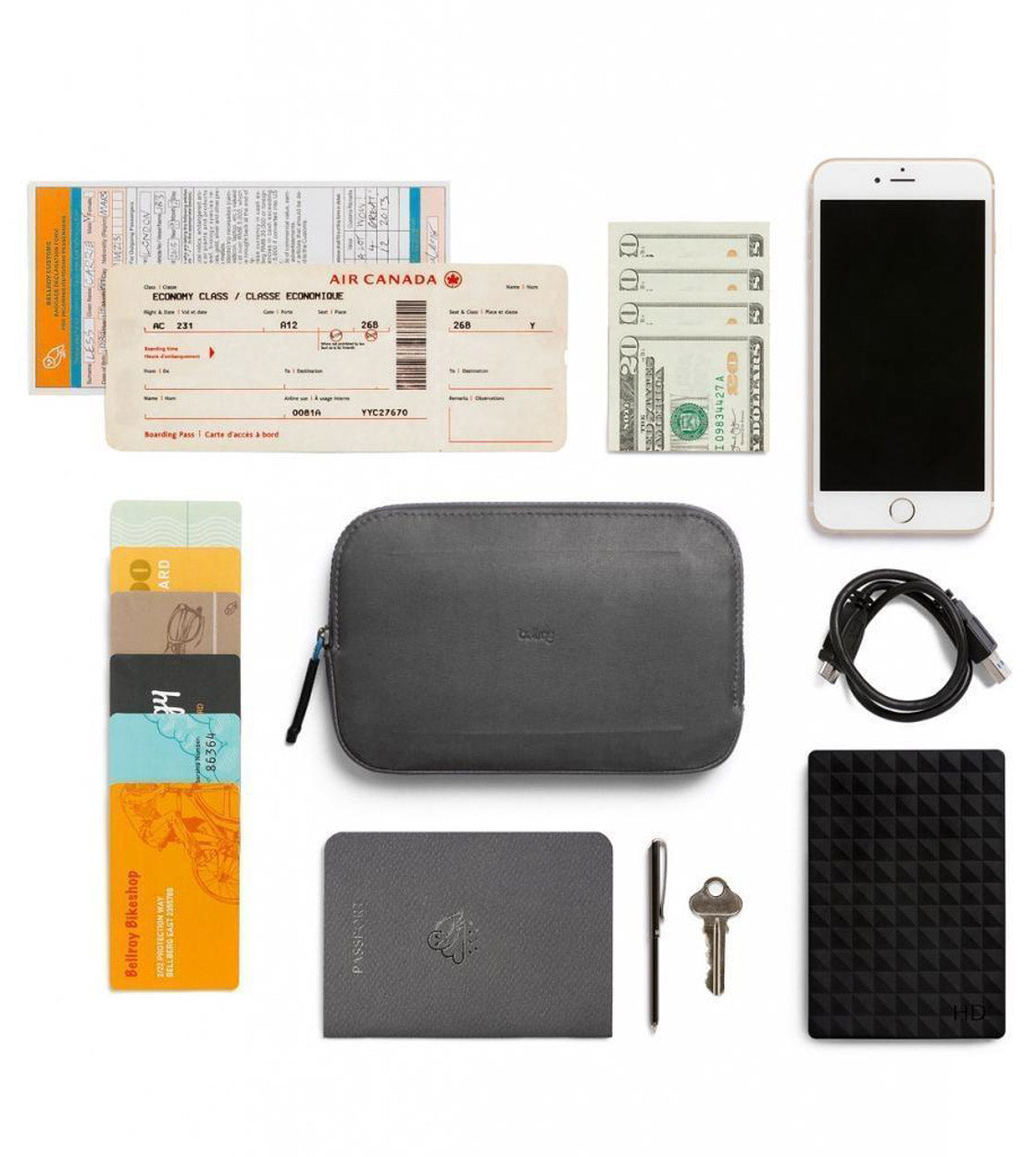 Bellroy Phone Pocket All-Conditions Essentials grey charcoal