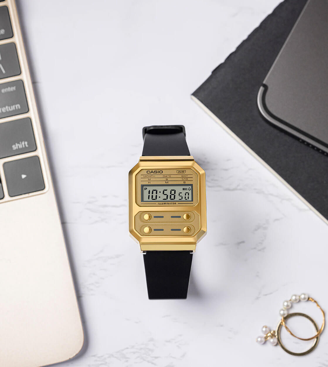 Casio Watch A100WEFG gold