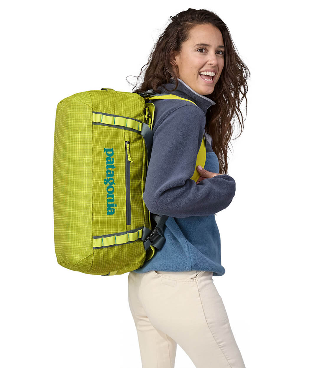 Patagonia Duffel Bag SM Black Hole green phosphorus