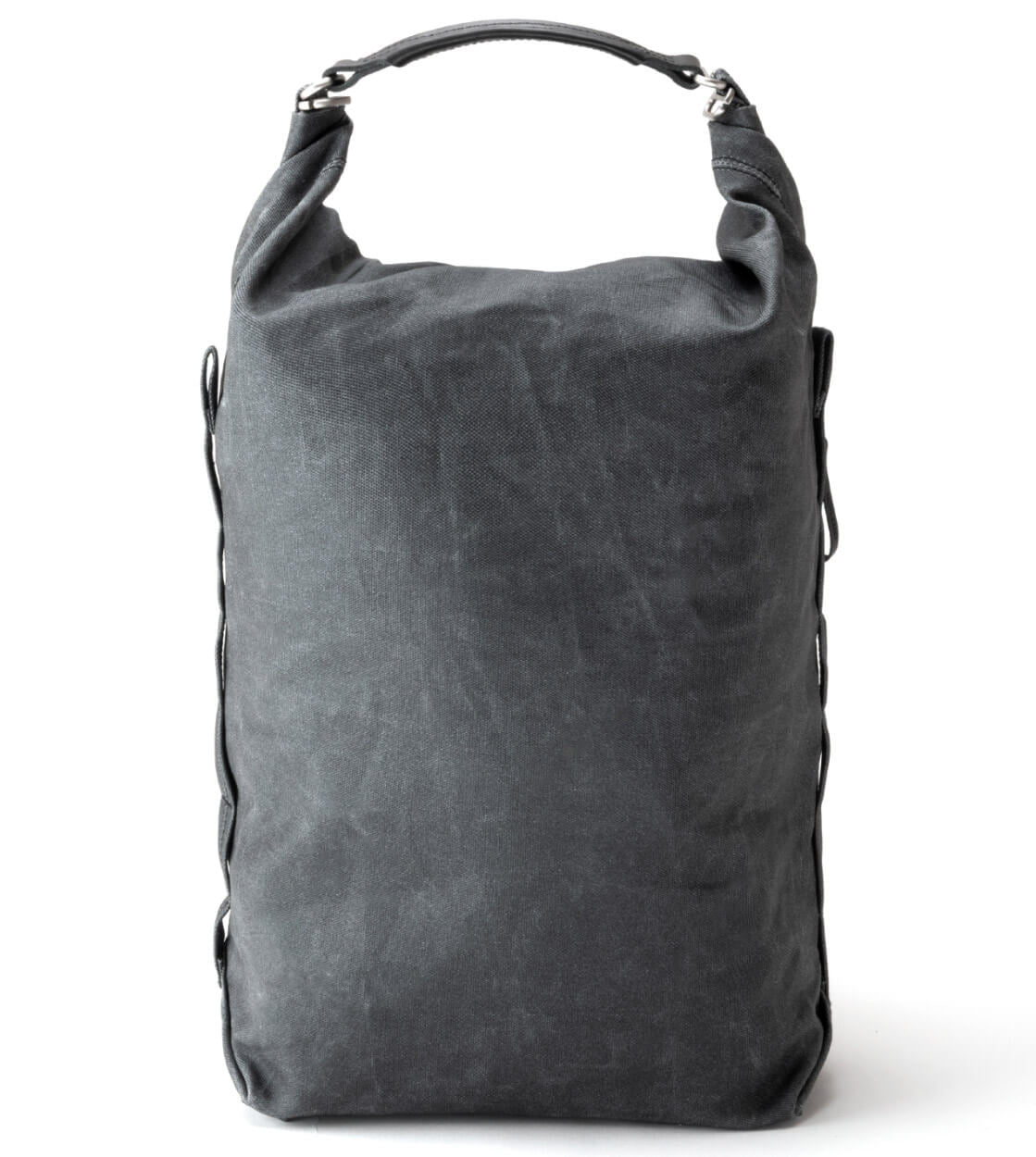 Qwstion Backpack Roll Pack black waxed