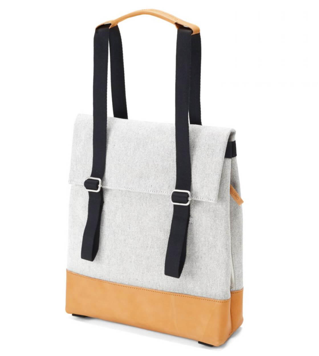 Qwstion Bag Small Tote raw blend natural leather