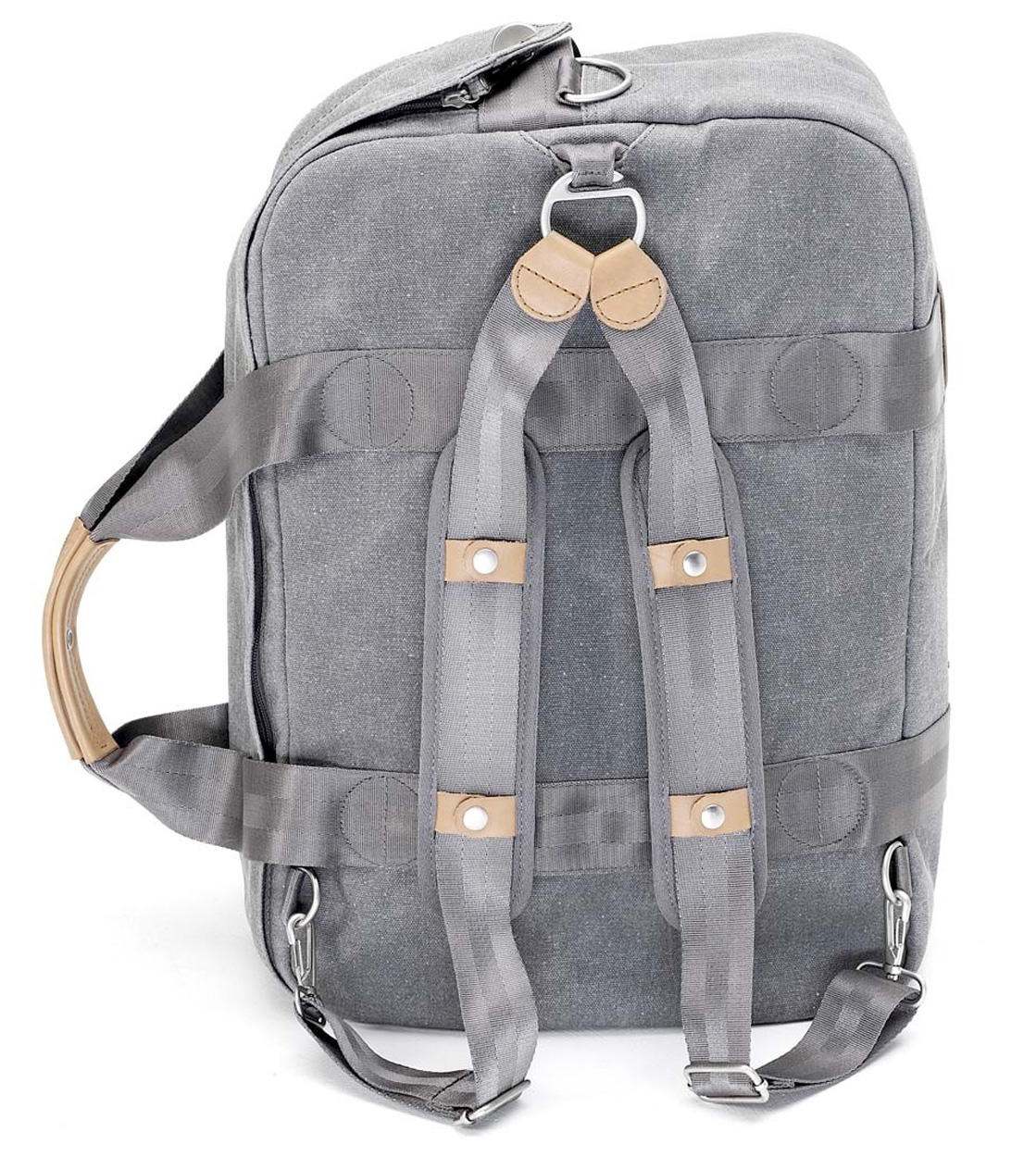 Qwstion Bag Weekender organic washed grey