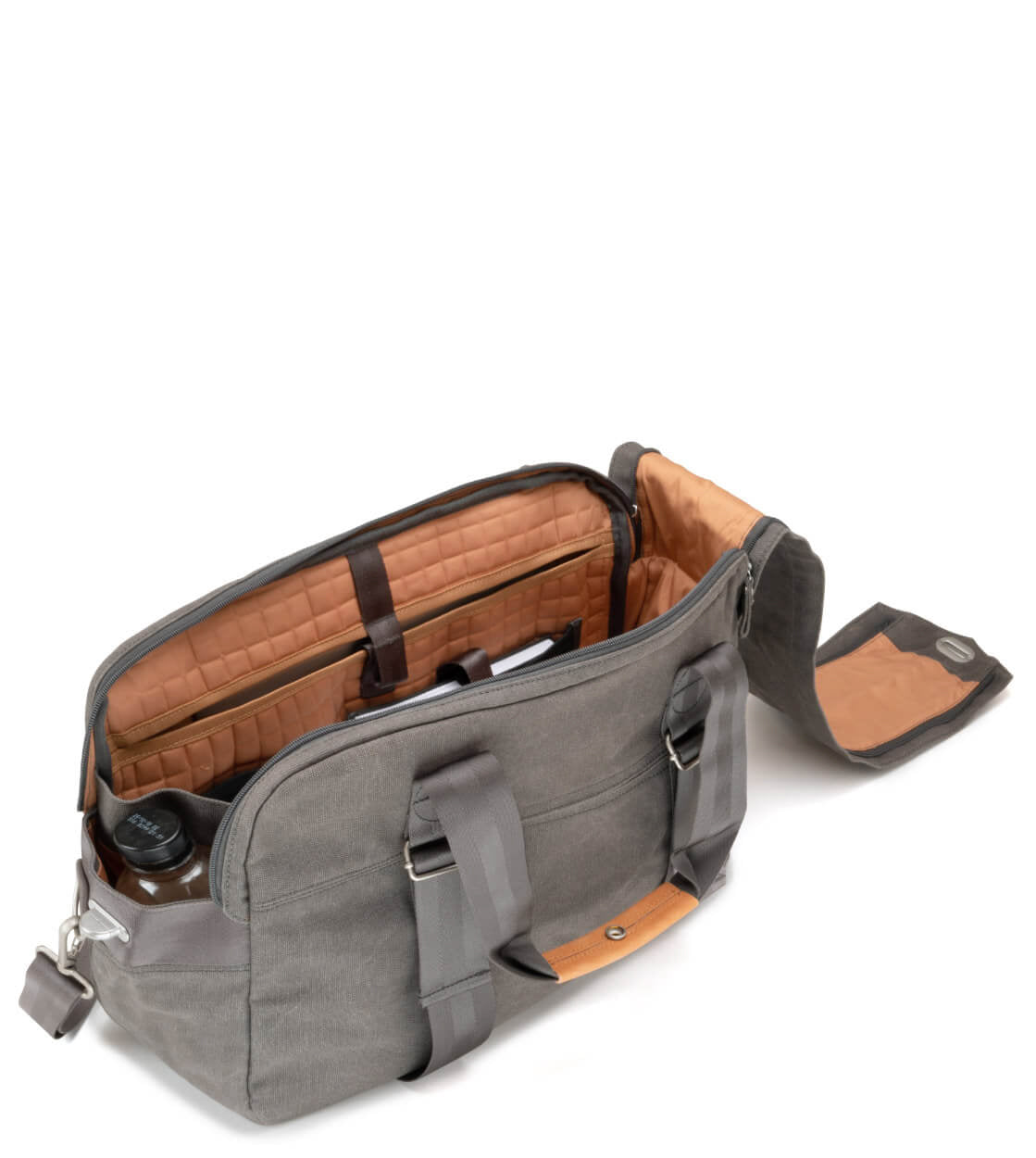 Qwstion Bag Weekender organic washed grey