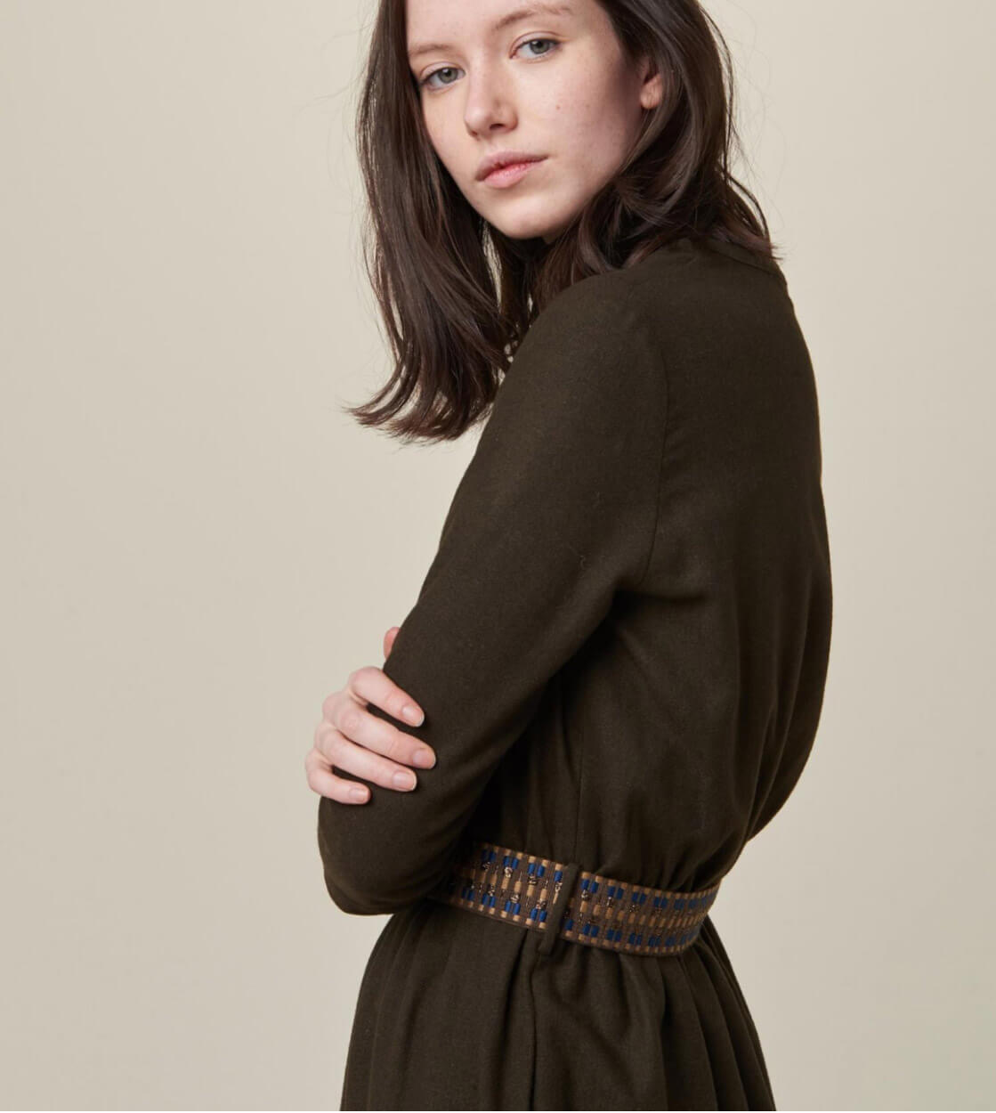 Sessun W Dress Leonid green chocostone – ROLLING ROCK SHOP
