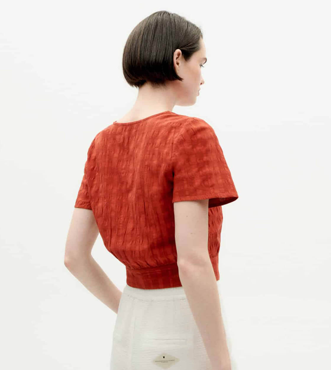 Thinking Mu W Shirt Celina red orangered cuadrito