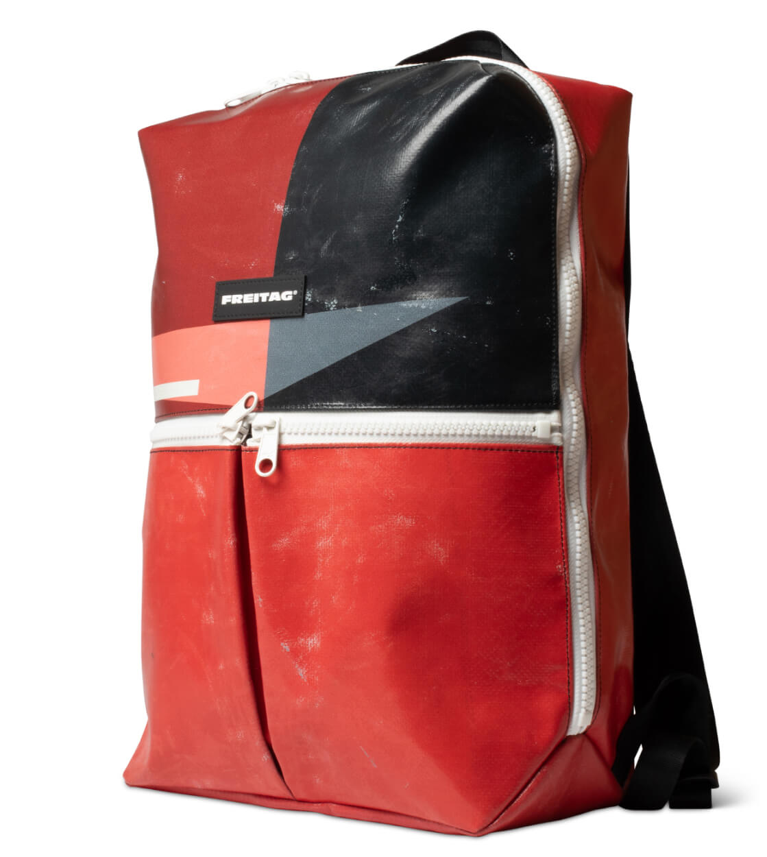 Freitag Backpack Fringe red/black/white