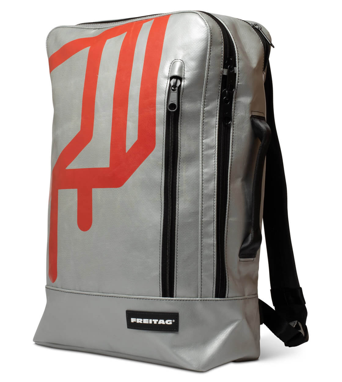 Freitag Backpack Hazzard silver/red