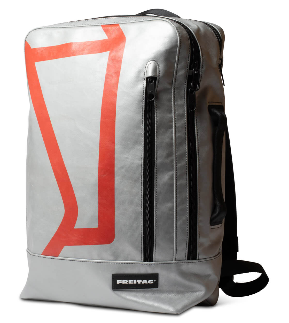 Freitag Backpack Hazzard silver/red