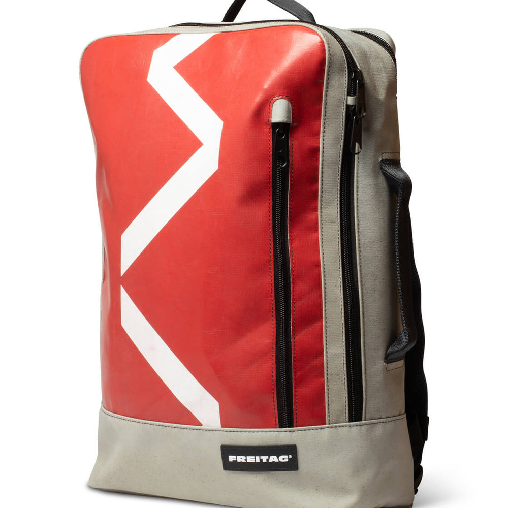 Freitag Backpack Hazzard grey/red/white