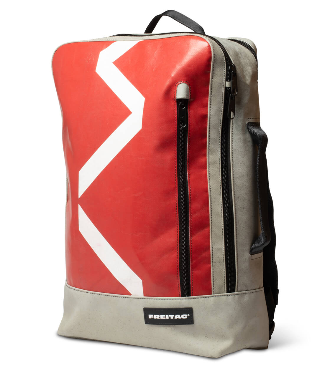 Freitag Backpack Hazzard grey/red/white