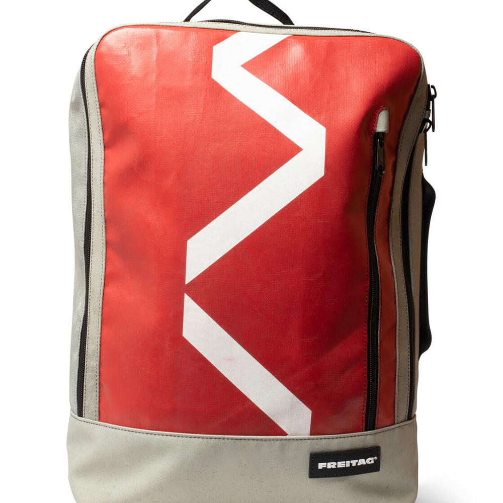 Freitag Backpack Hazzard grey/red/white