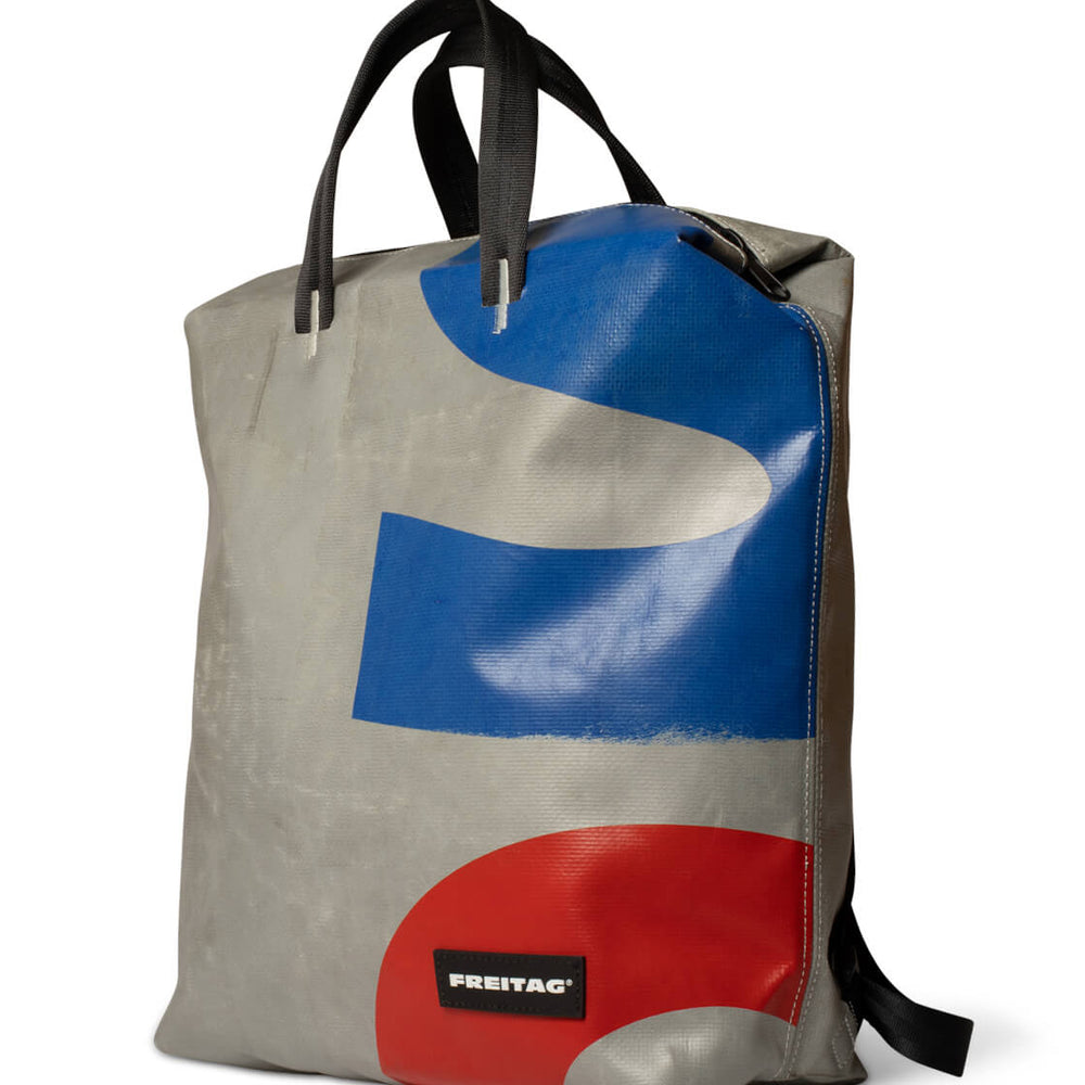 Freitag Backpack Pete silver/blue/red