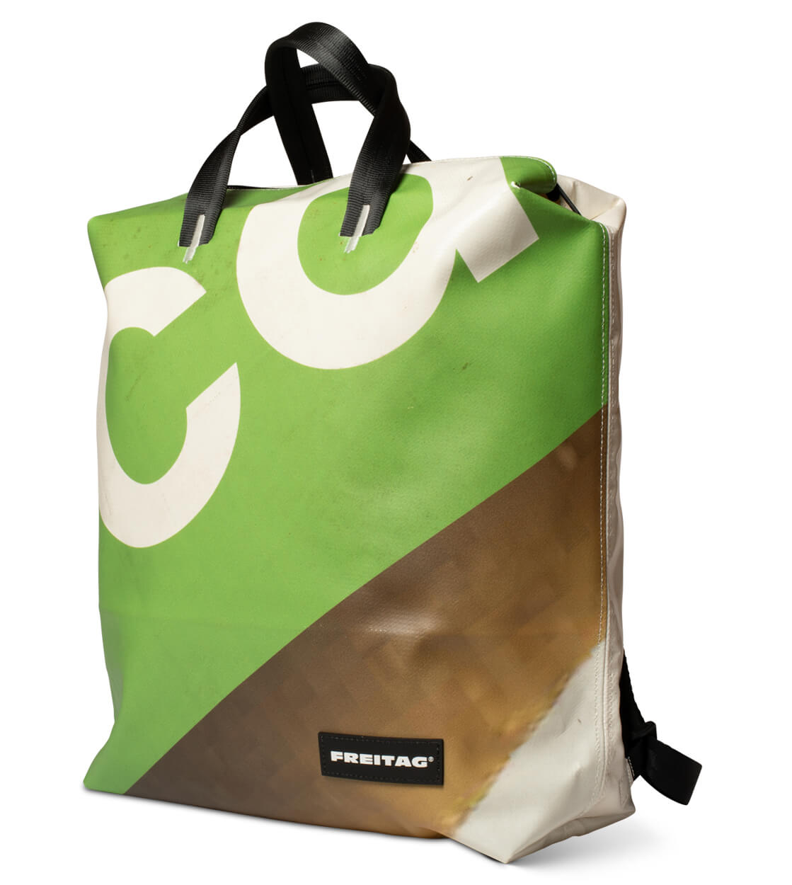 Freitag Backpack Pete white/green/brown