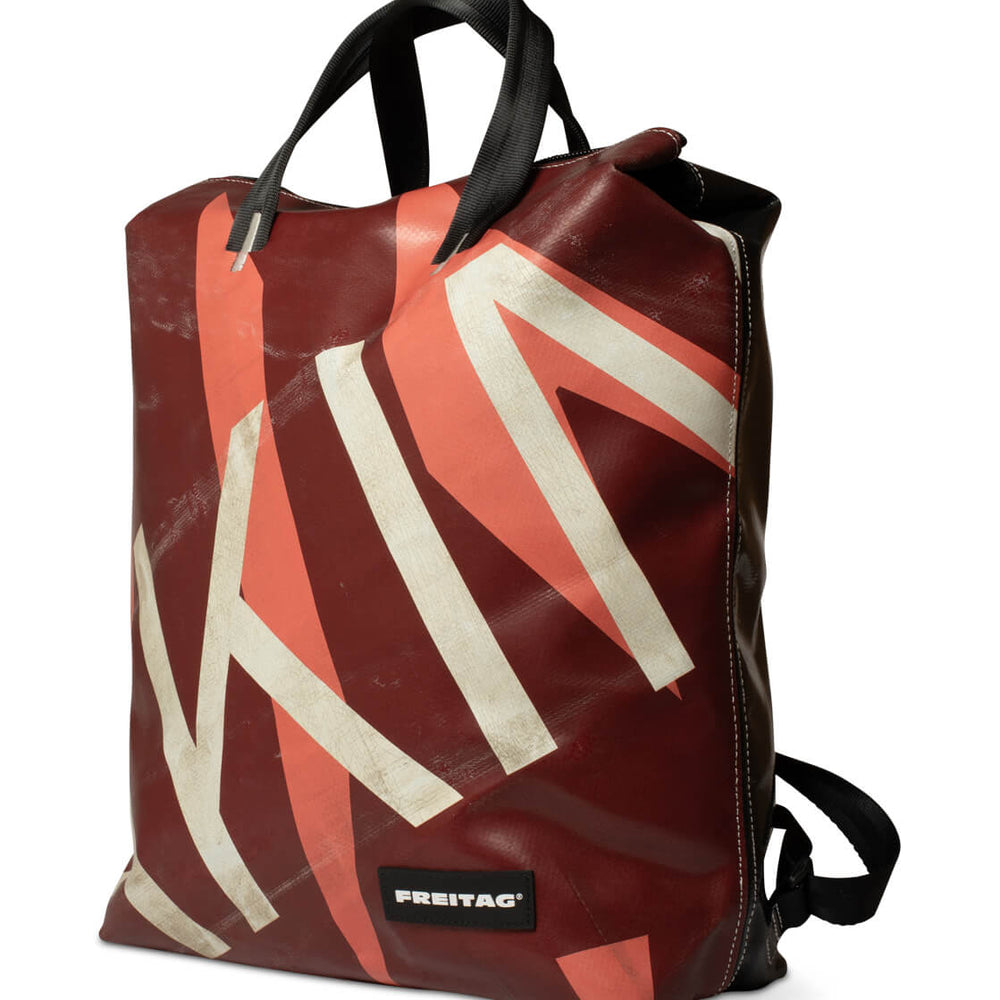Freitag Backpack Pete black/red/red/white
