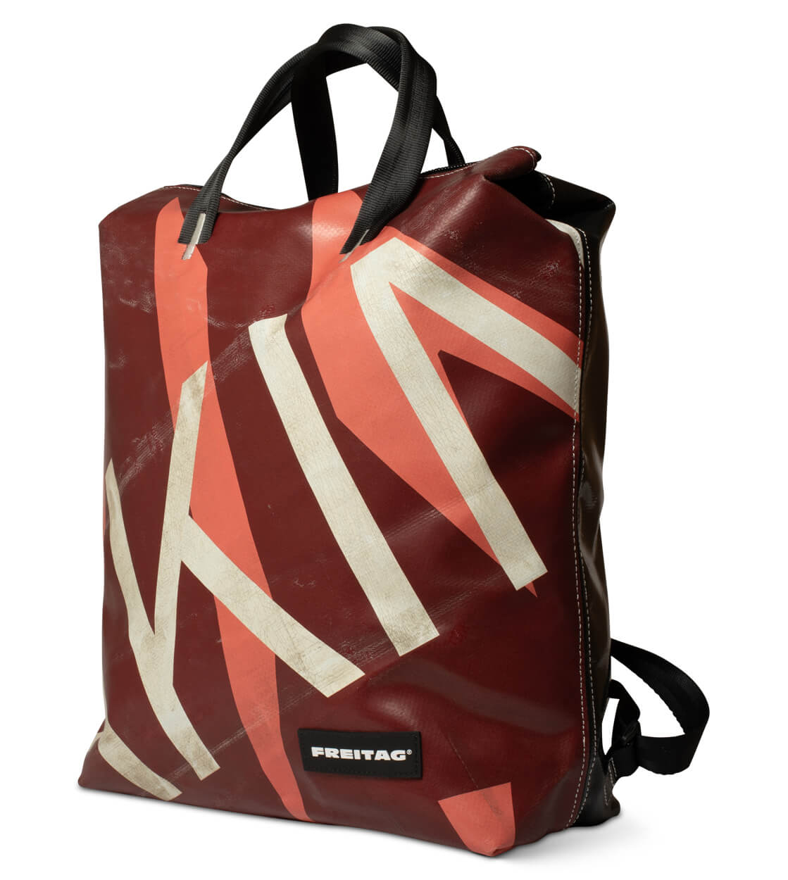 Freitag Backpack Pete black/red/red/white