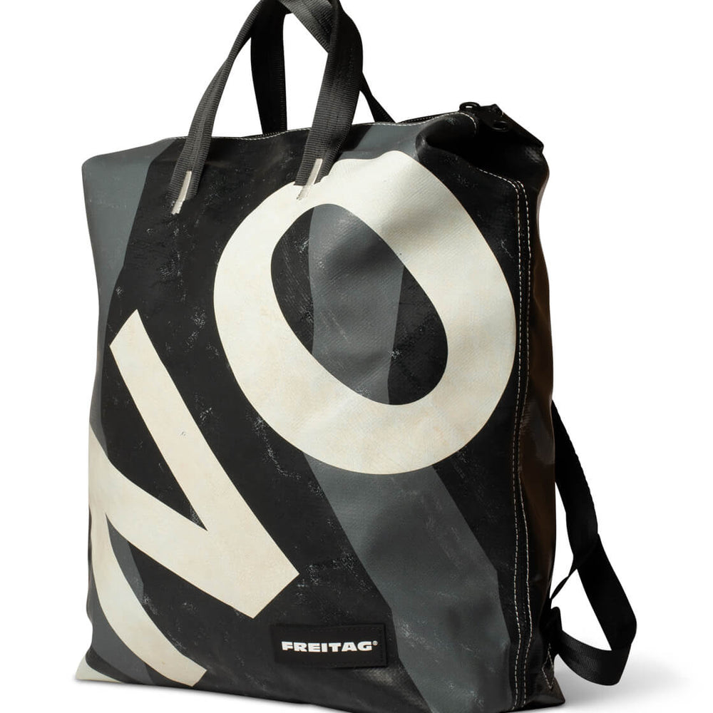 Freitag Backpack Pete black/white/grey/red