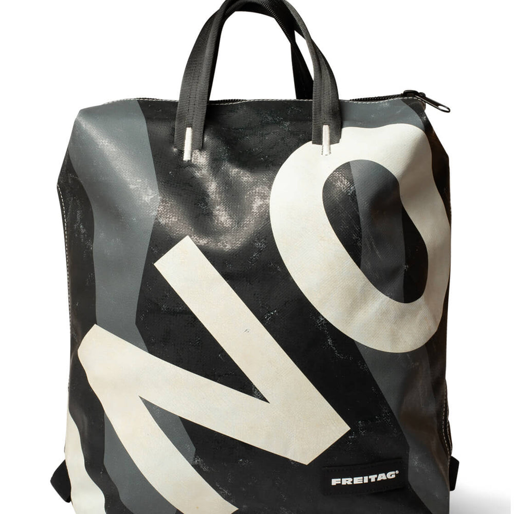 Freitag Backpack Pete black/white/grey/red