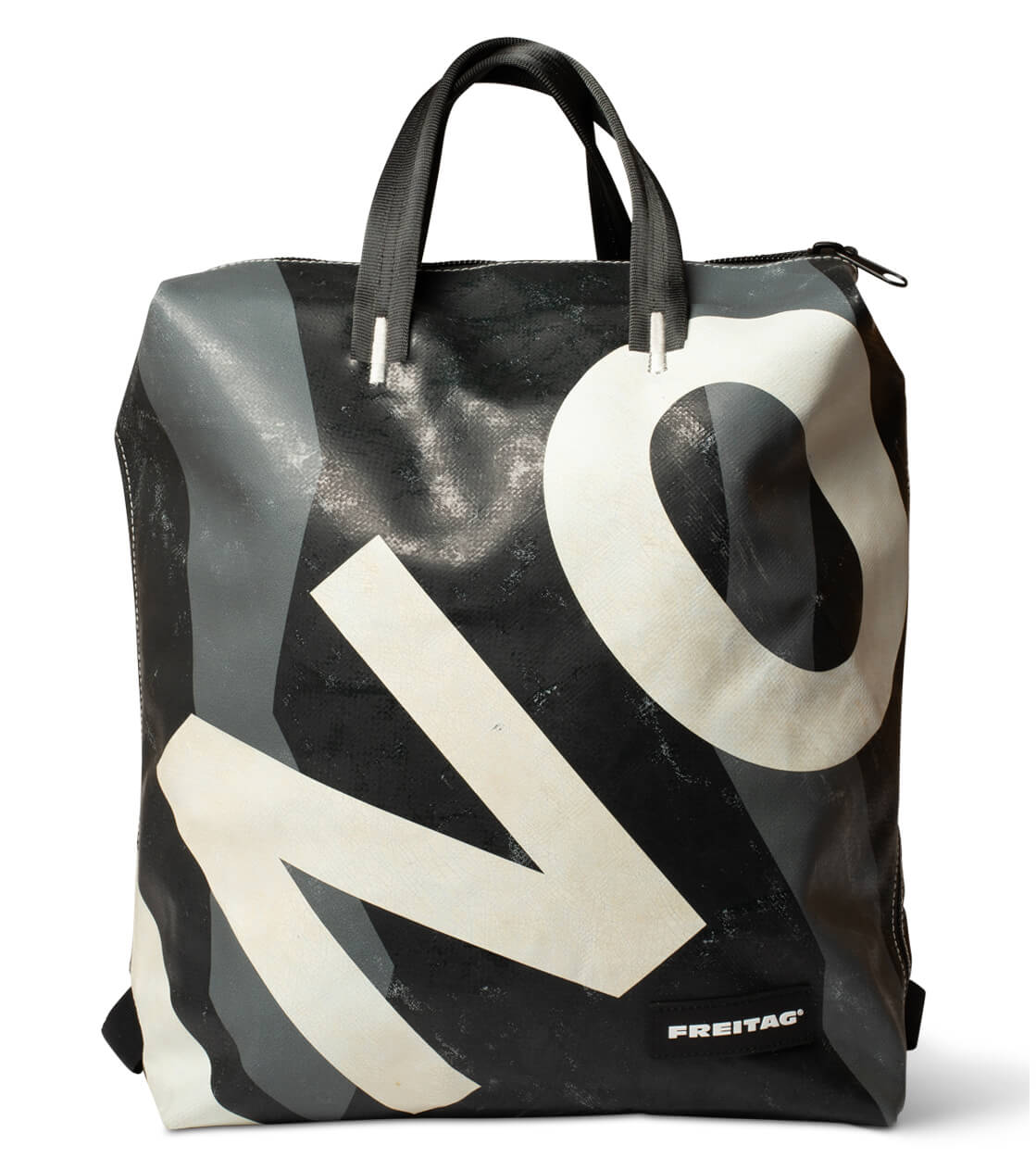 Freitag Backpack Pete black/white/grey/red