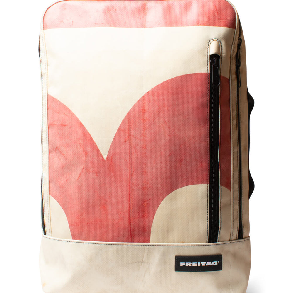 Freitag Backpack Hazzard beige/red