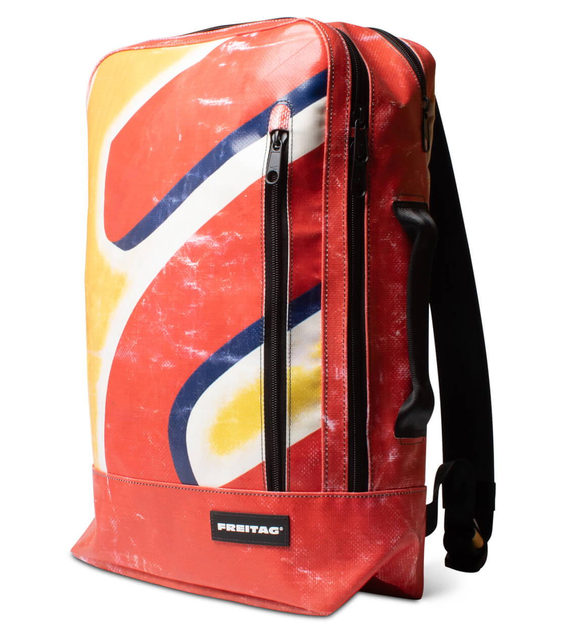 Freitag Backpack Hazzard red/yellow/white/blue