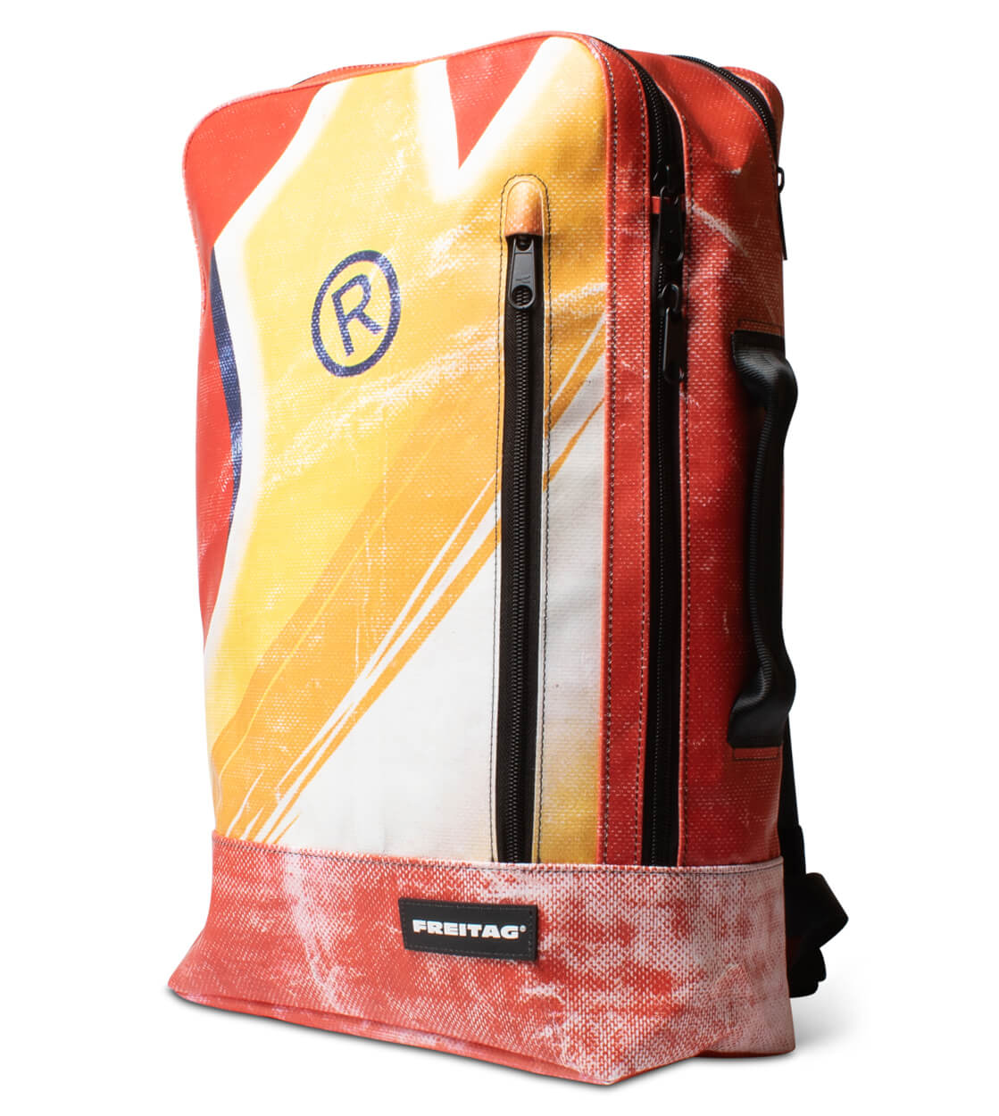 Freitag Backpack Hazzard red/yellow/white/blue