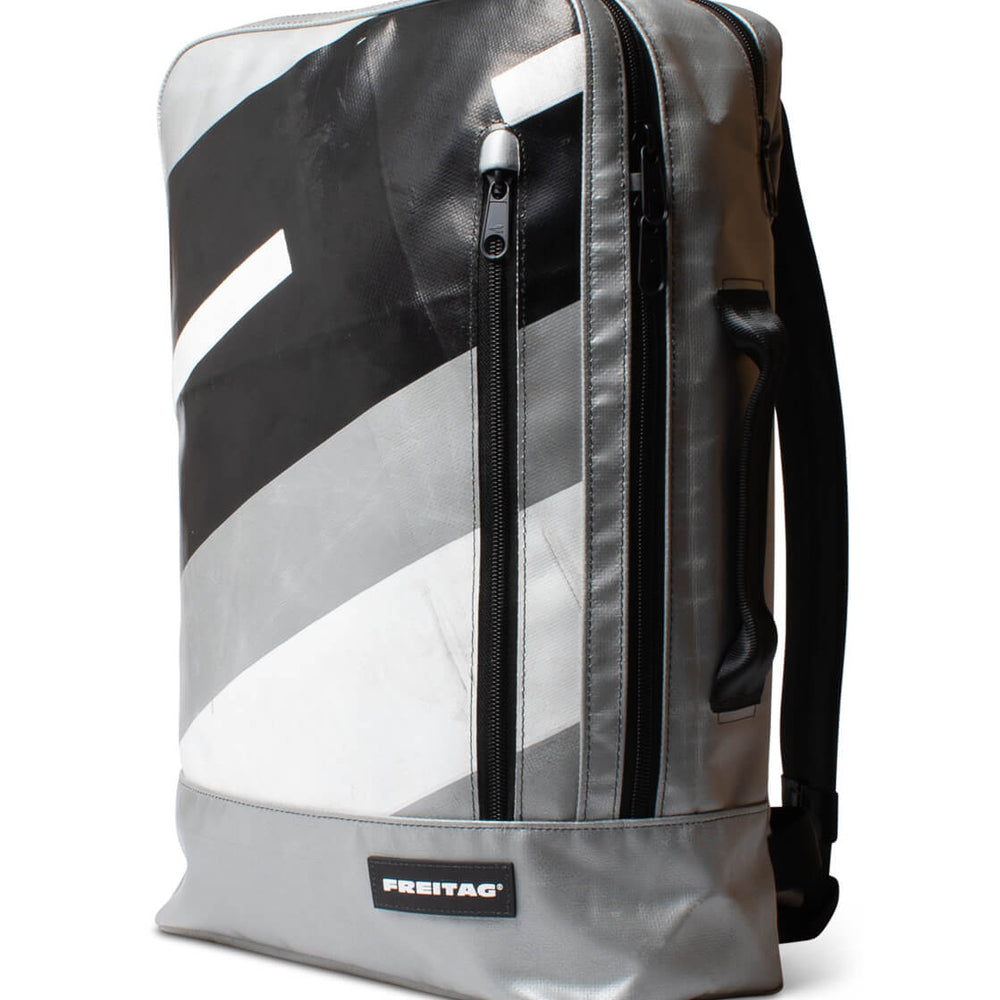 Freitag Backpack Hazzard silver/black/white