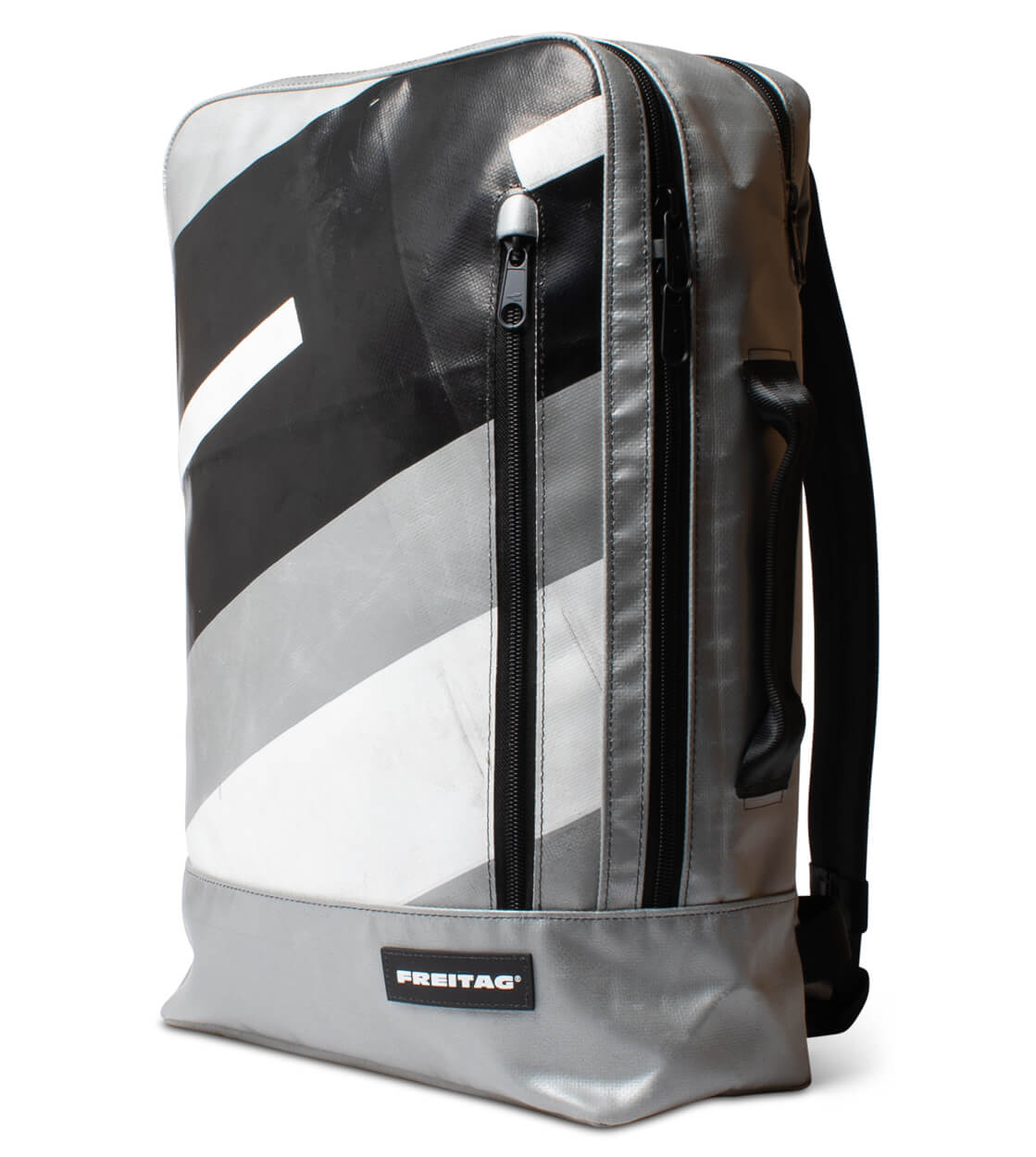 Freitag Backpack Hazzard silver/black/white