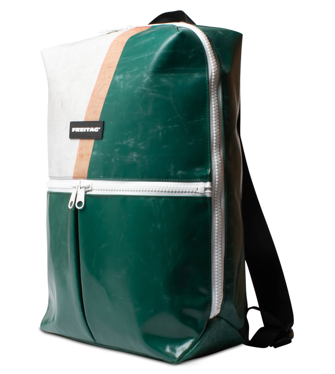 Freitag Backpack Fringe green/grey/orange/white