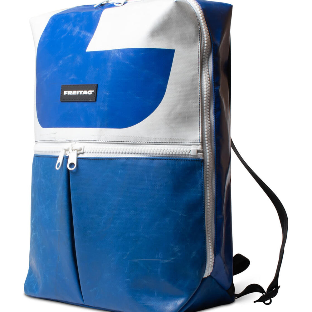 Freitag Backpack Fringe blue/white/white