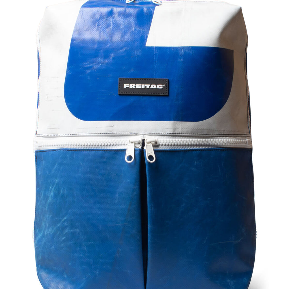 Freitag Backpack Fringe blue/white/white