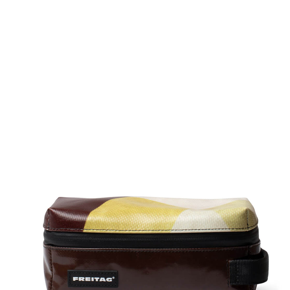 Freitag Toiletry Kit Cheyenne brown/white/yellow