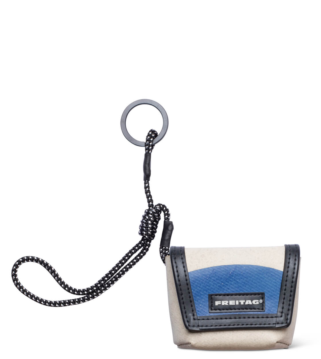 Freitag Keyholder and Charm Mini Messenger white/blue