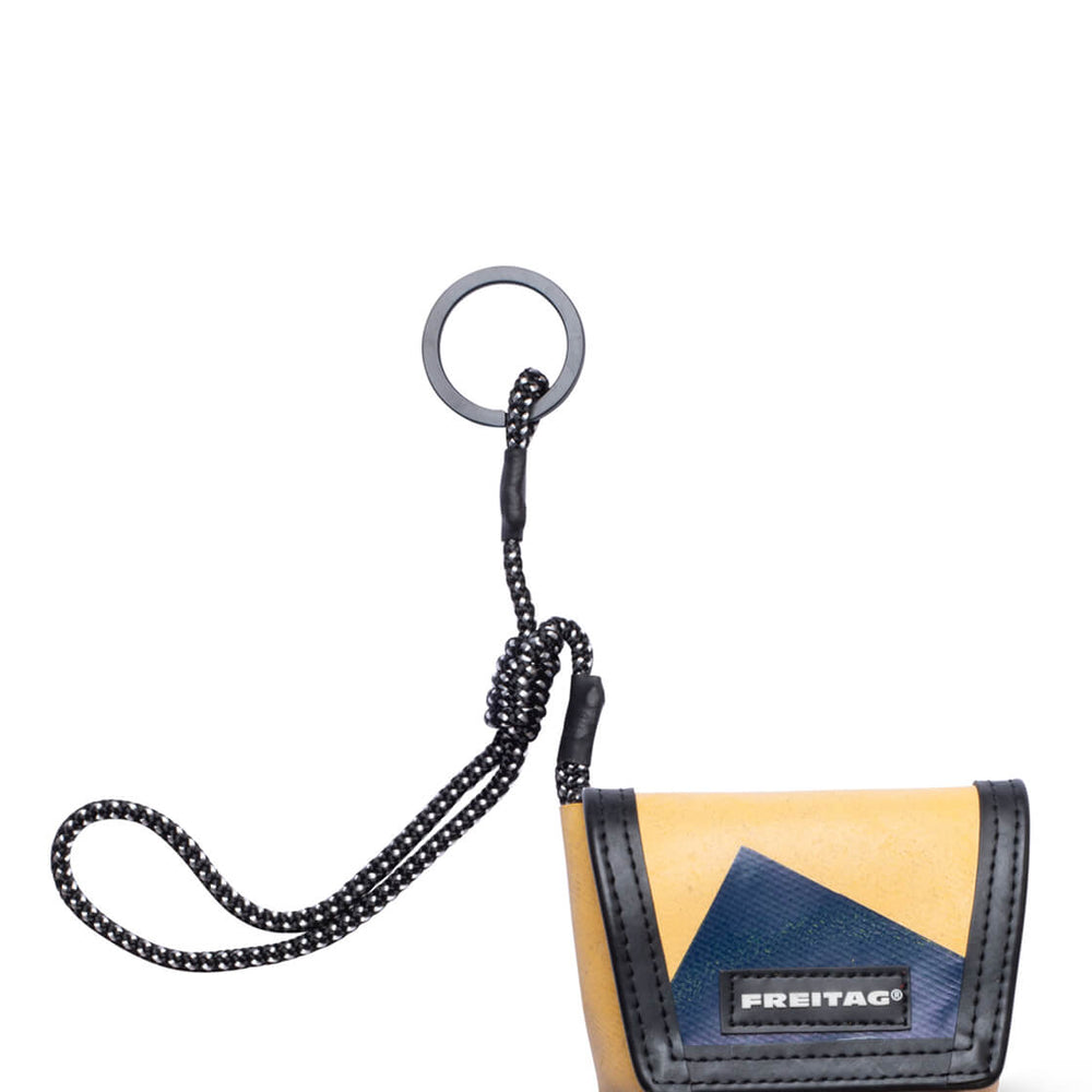 Freitag Keyholder and Charm Mini Messenger yellow/blue