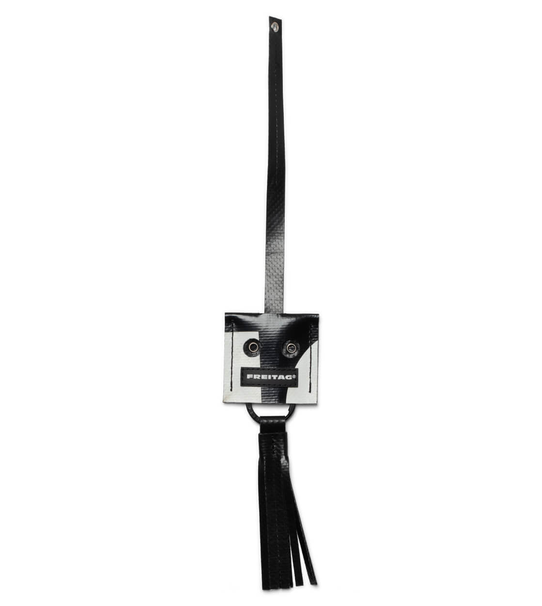 Freitag Keyholder and Charm Face black/white/black