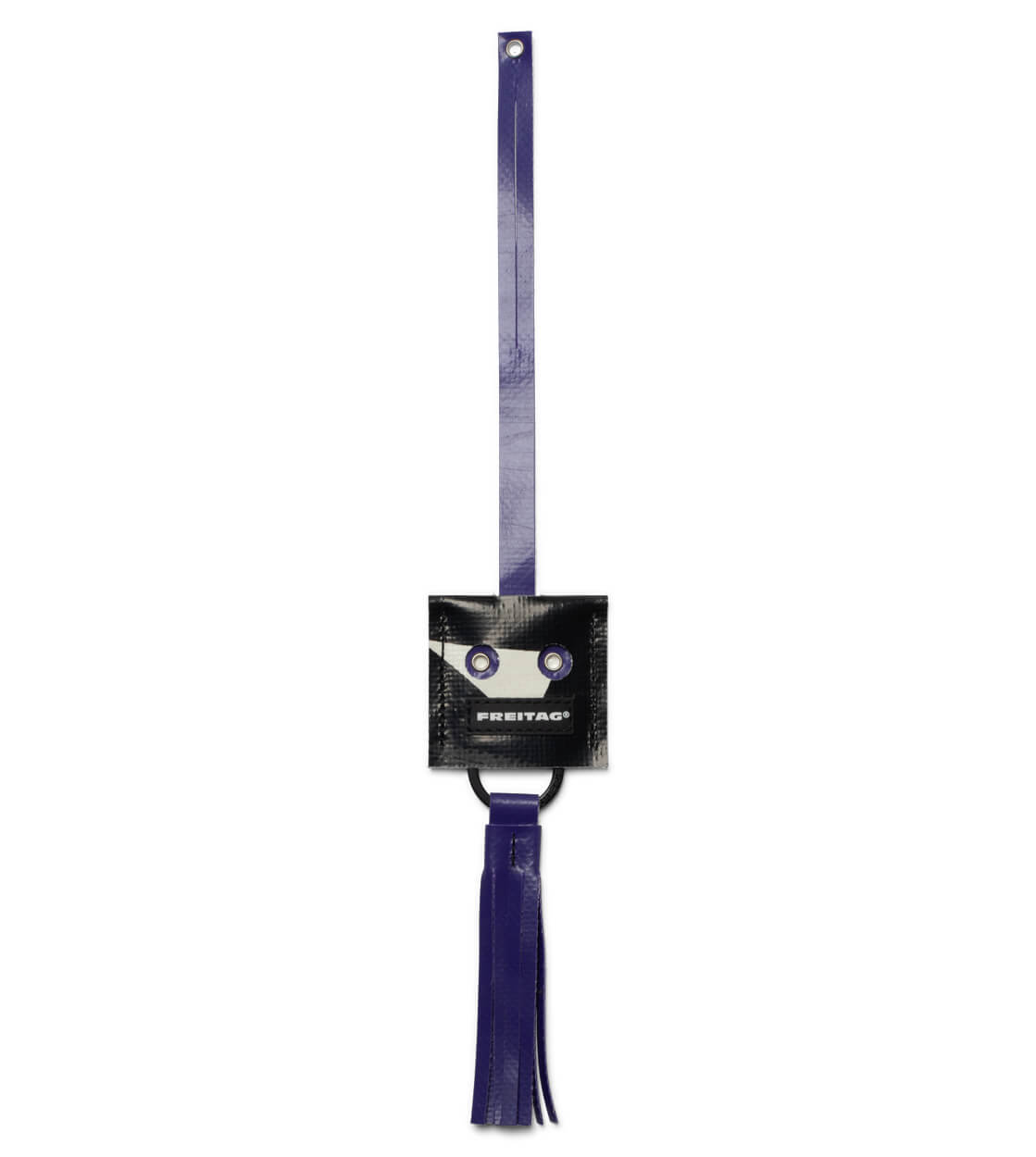 Freitag Keyholder and Charm Face black/white/purple