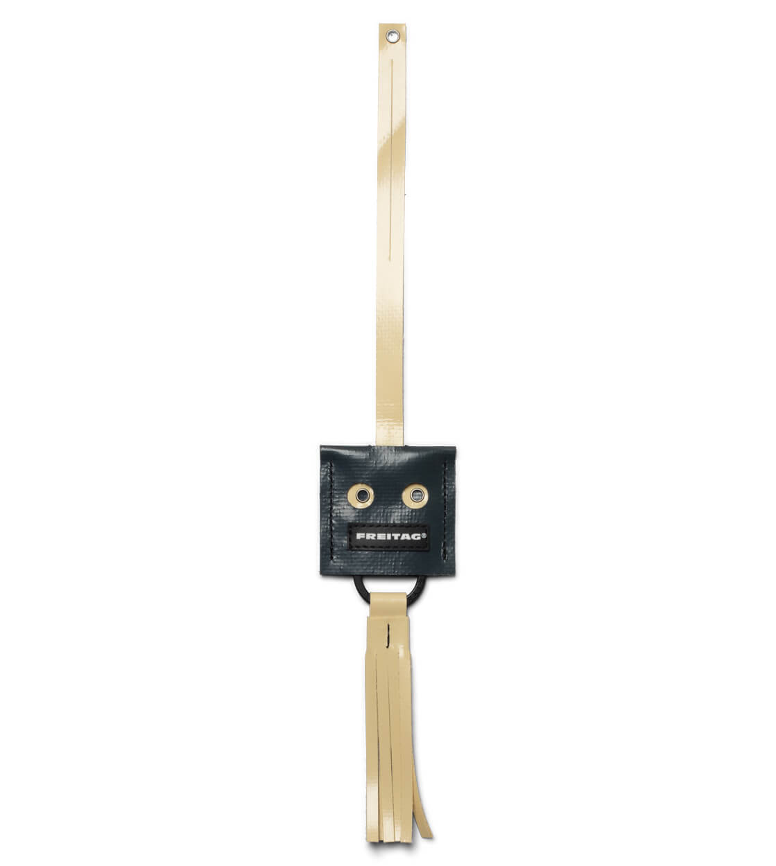 Freitag Keyholder and Charm Face grey/beige