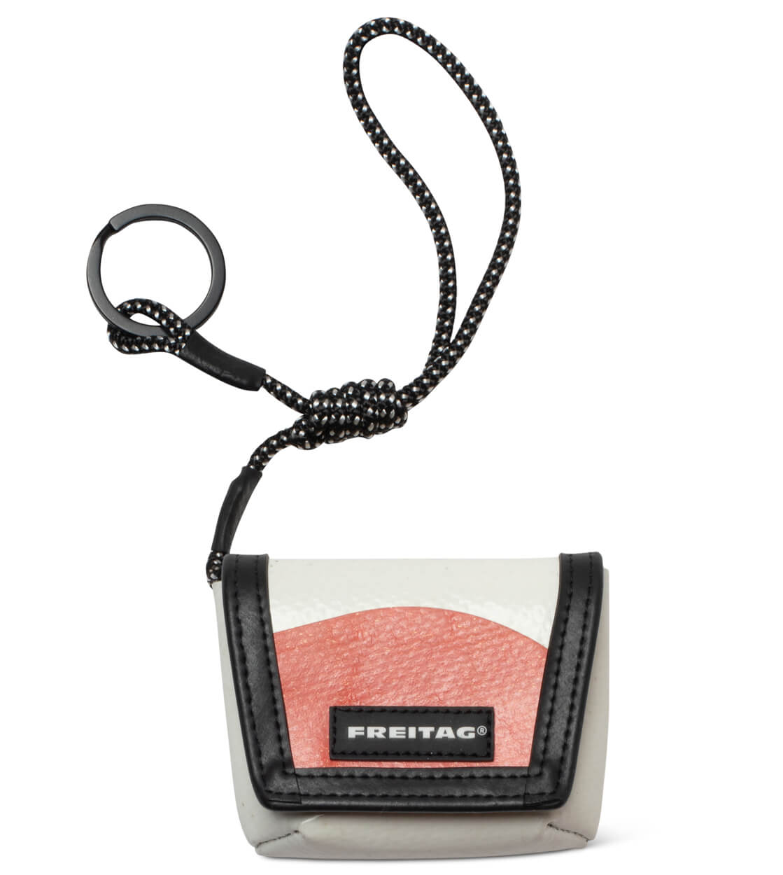 Freitag Keyholder and Charm Mini Messenger white/red