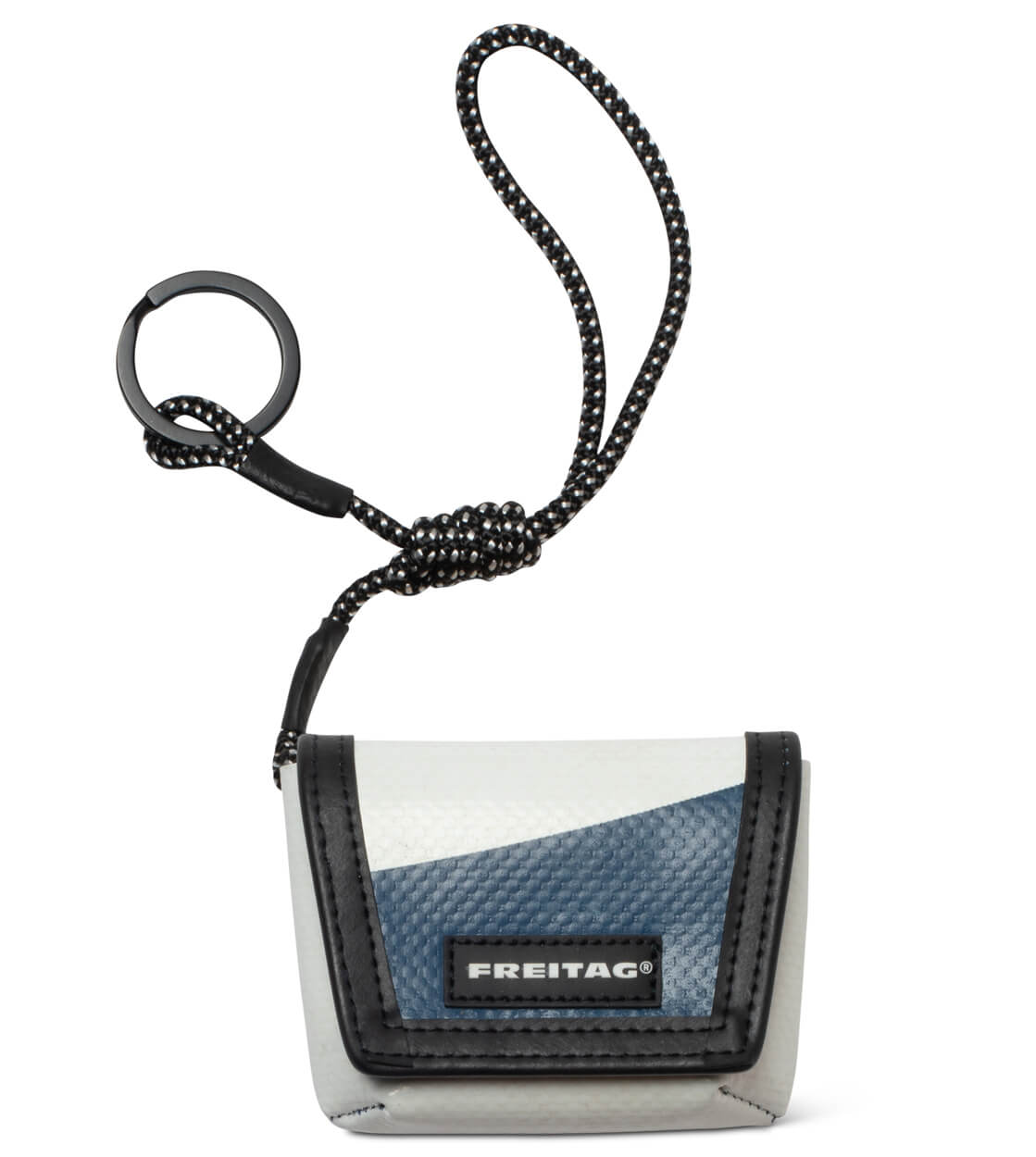 Freitag Keyholder and Charm Mini Messenger white/blue