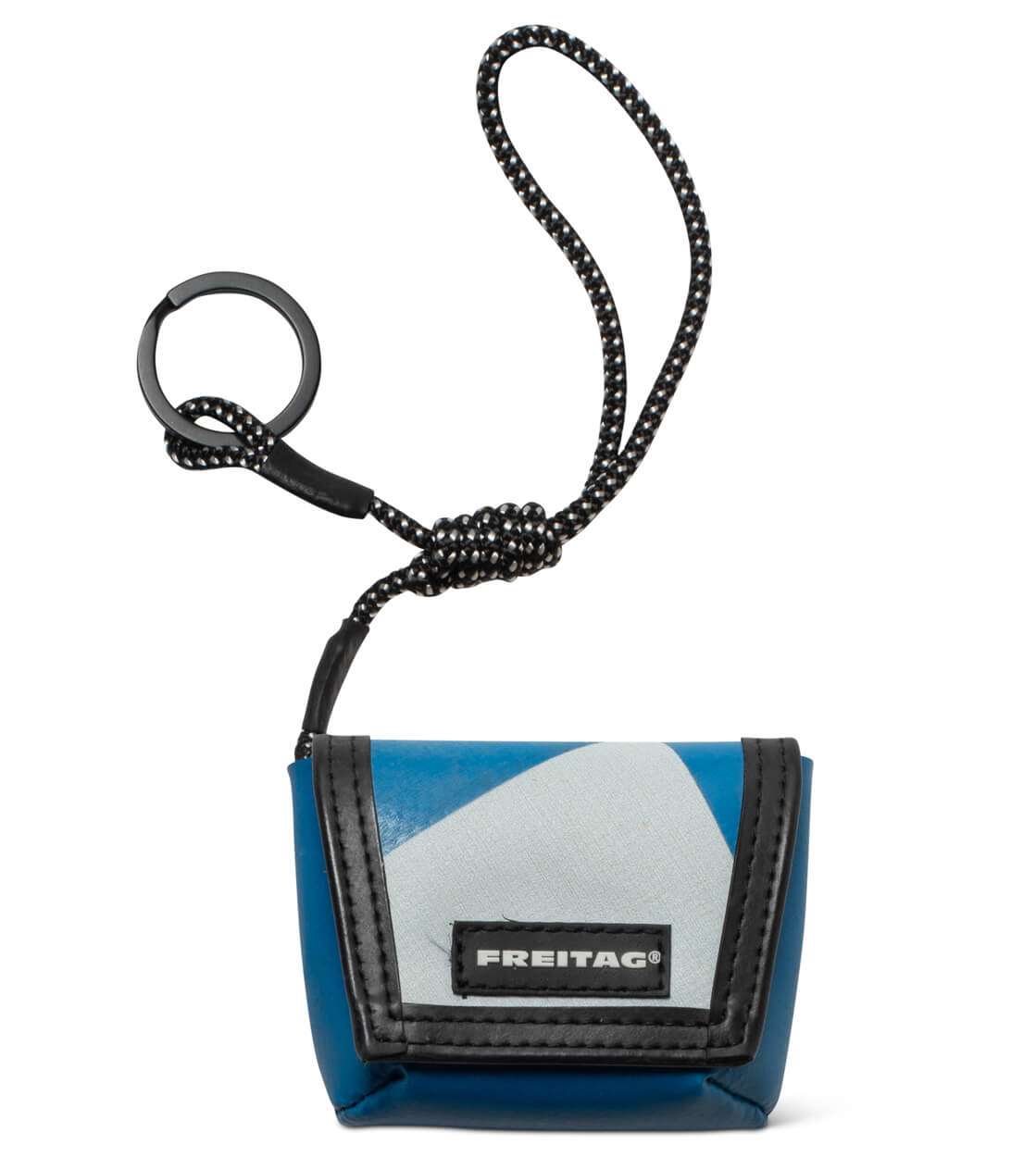 Freitag Keyholder and Charm Mini Messenger blue/white