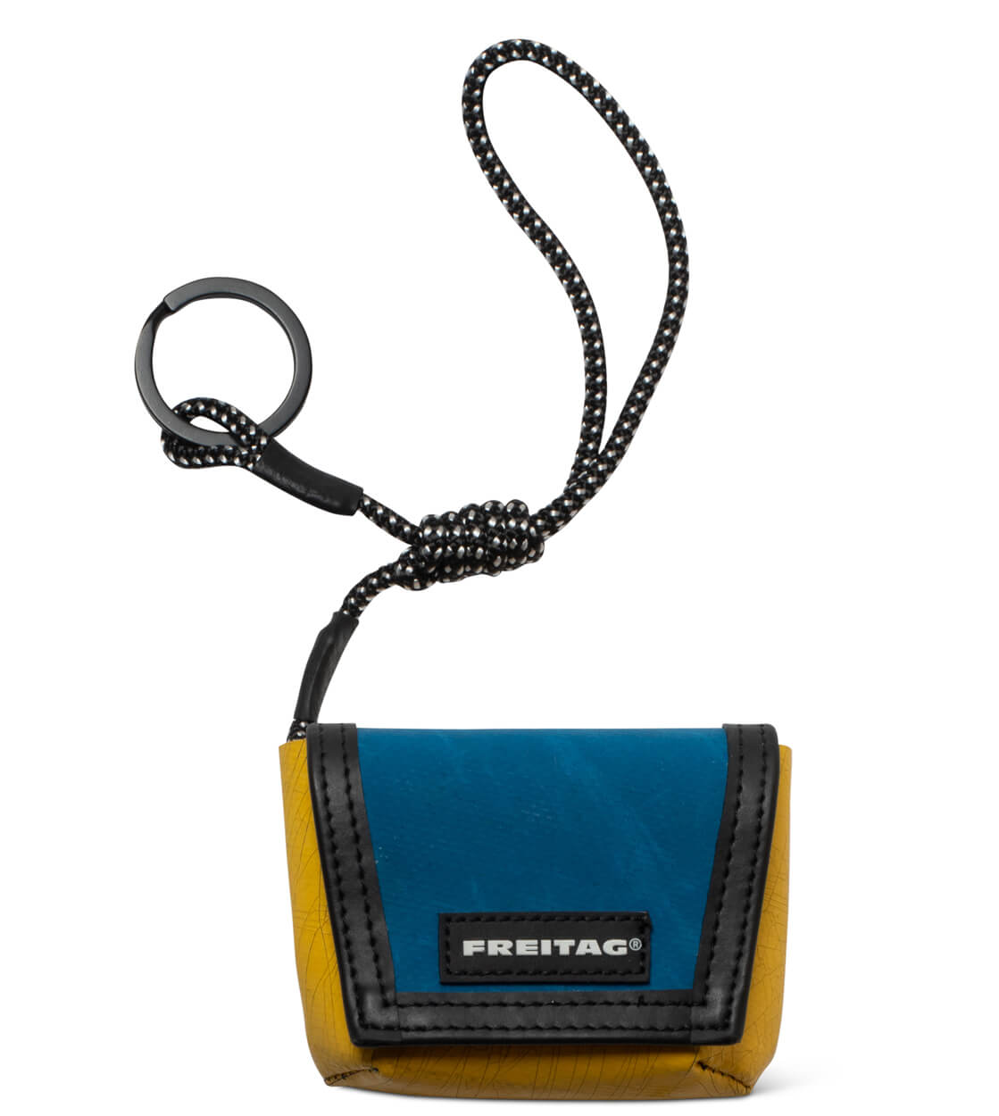 Freitag Keyholder and Charm Mini Messenger blue/yellow