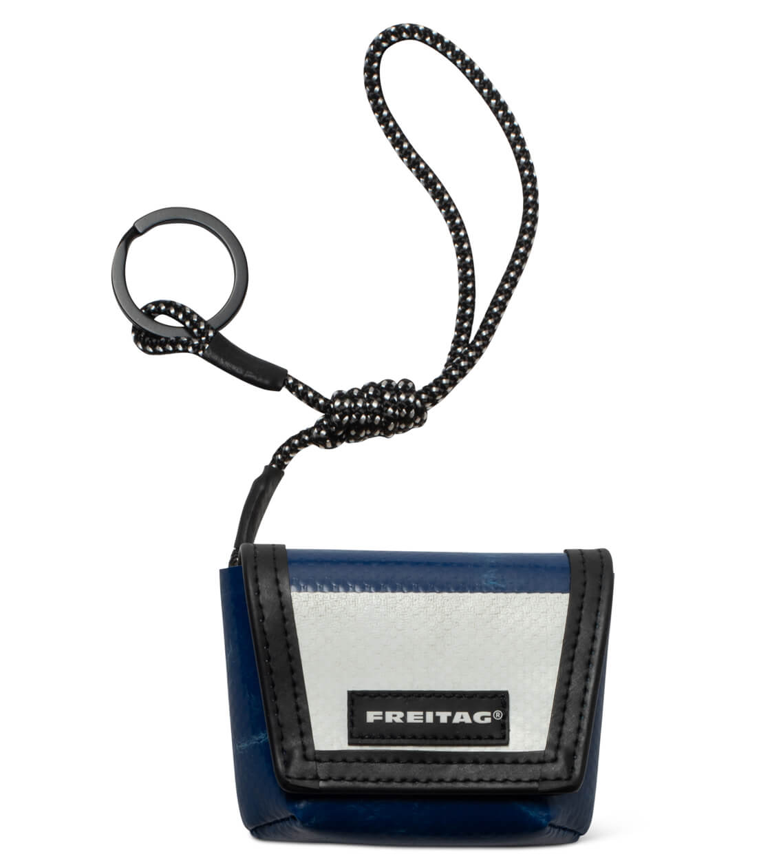 Freitag Keyholder and Charm Mini Messenger blue/white