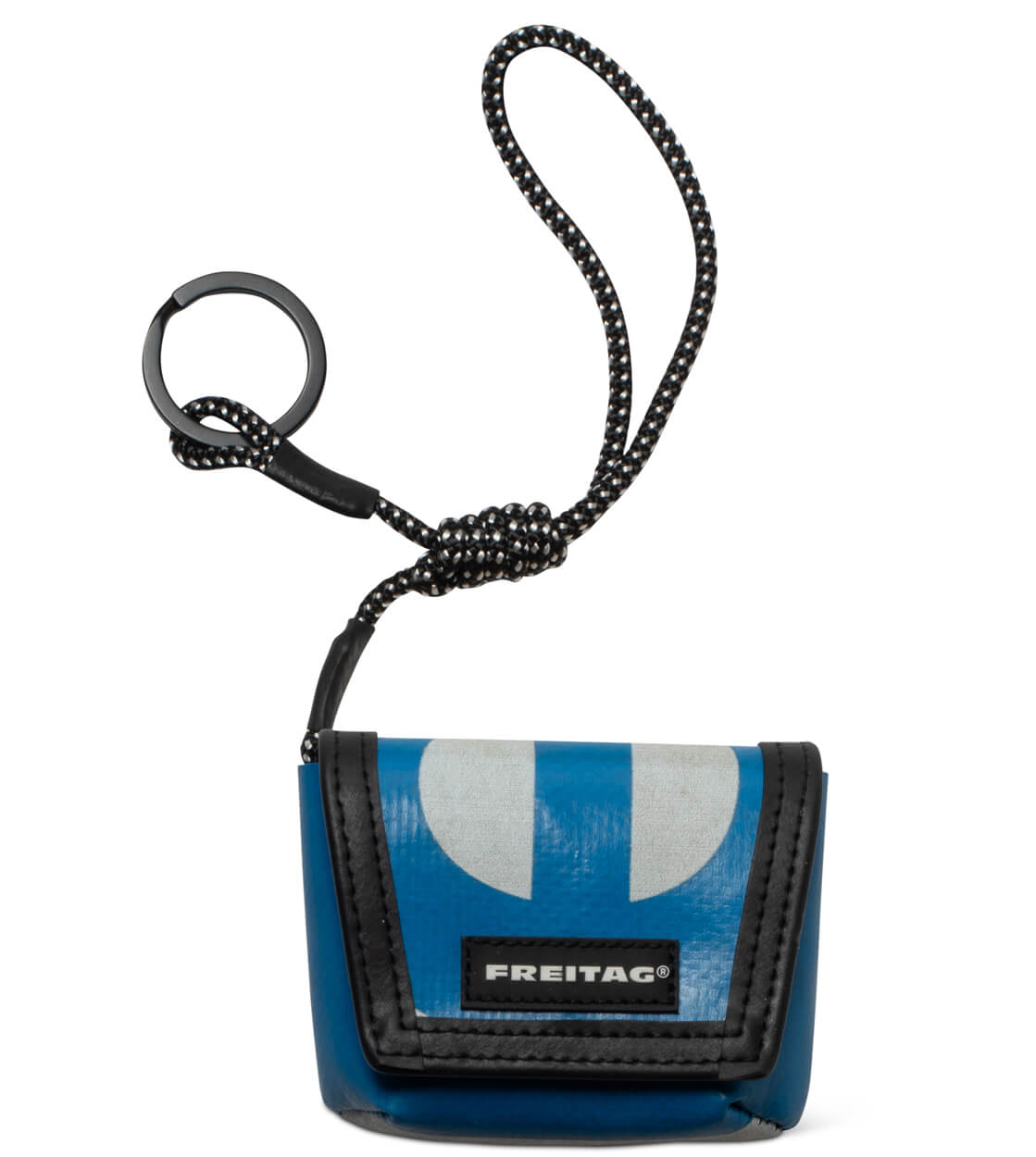 Freitag Keyholder and Charm Mini Messenger blue/white