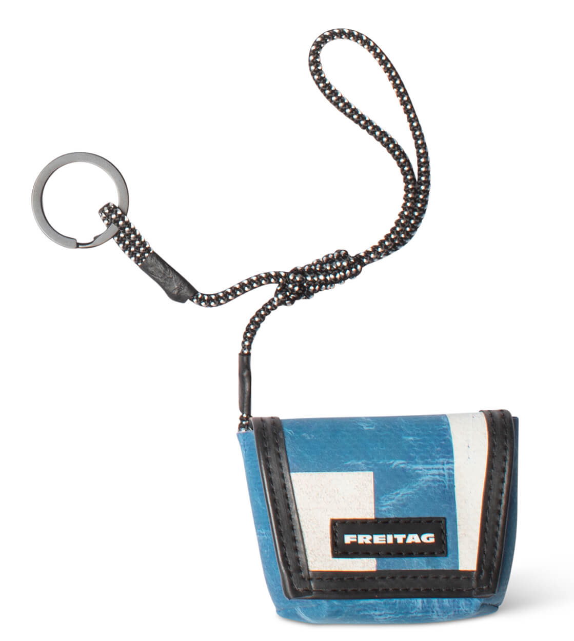 Freitag Keyholder and Charm Mini Messenger blue/white