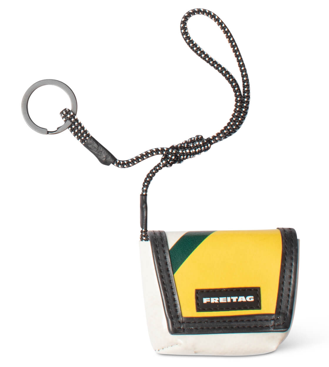 Freitag Keyholder and Charm Mini Messenger white/yellow/green