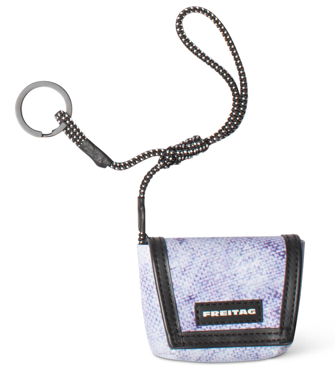 Freitag Keyholder and Charm Mini Messenger purple/blue/white