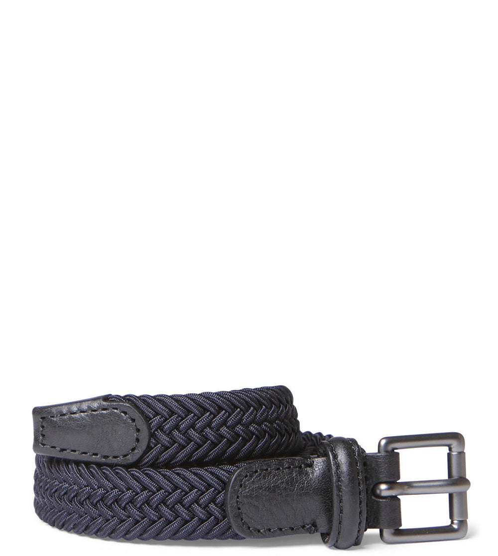 Andersons Belt Slim Woven blue