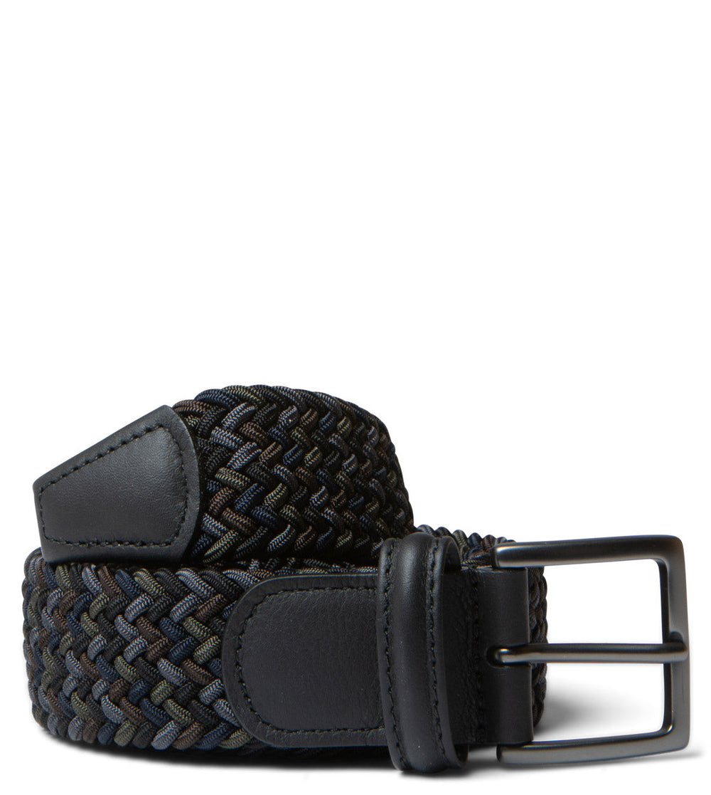 Andersons Belt Woven black/blue/brown/green