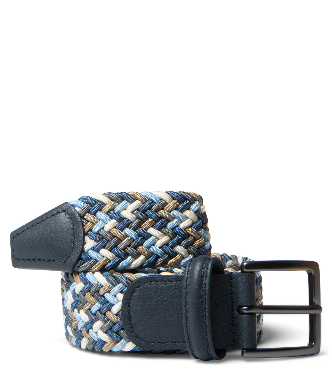 Andersons Belt Woven blue/beige/grey/white