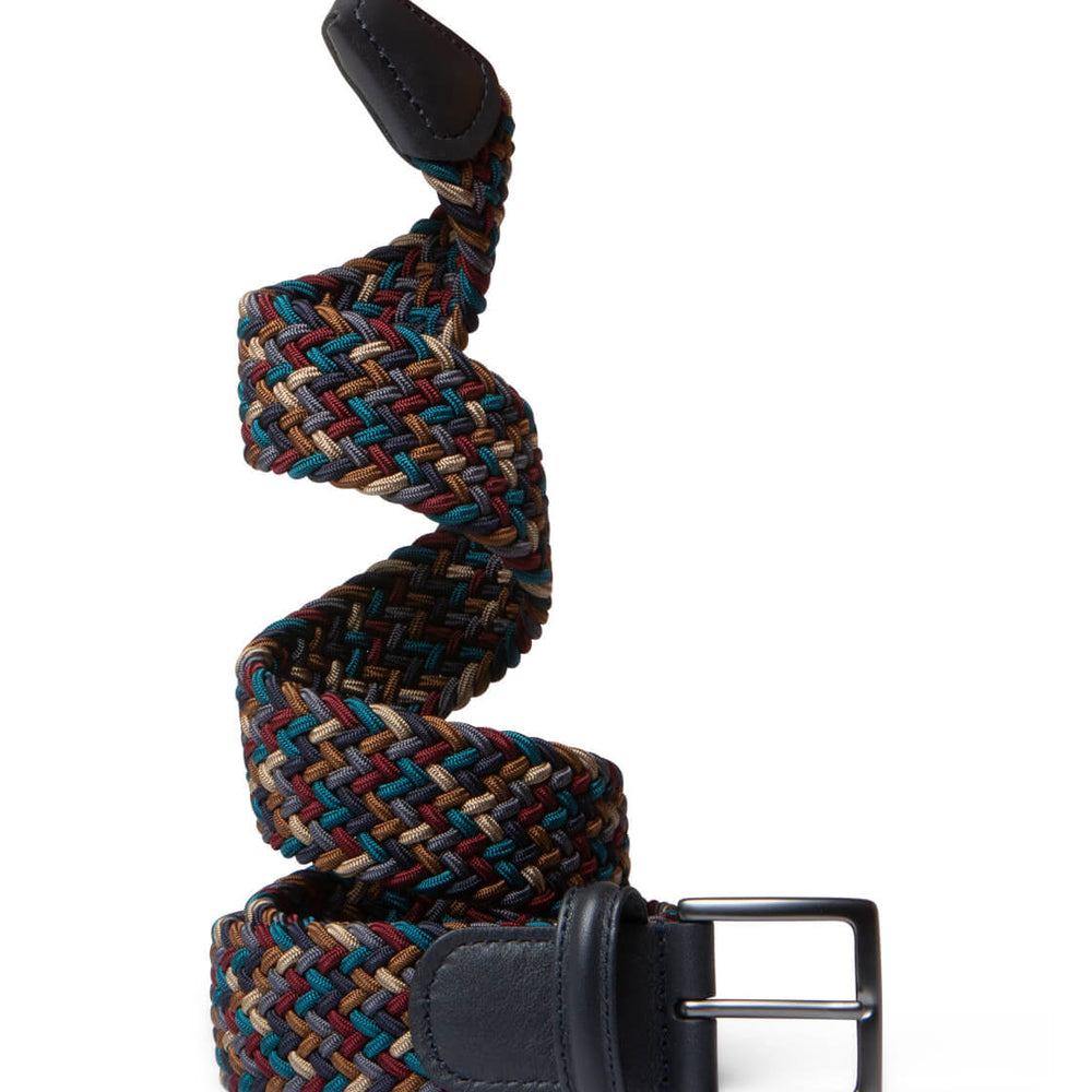 Andersons Belt Woven multi red/grey/blue/brown