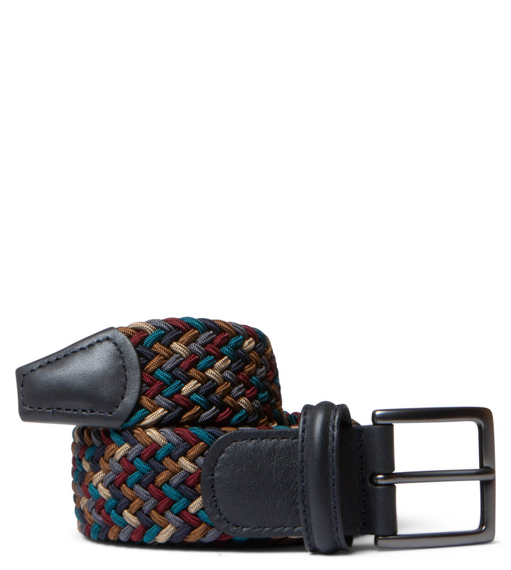 Andersons Belt Woven multi red/grey/blue/brown